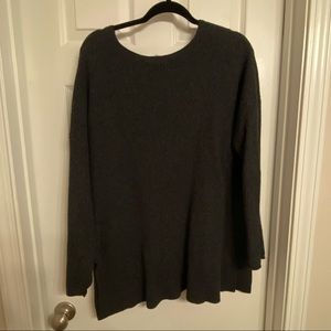 Dark Grey V Neck Sweater